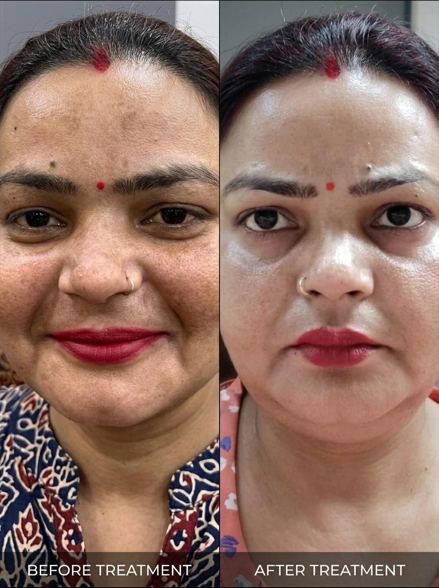 Before and after treatment result